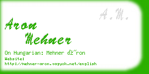 aron mehner business card